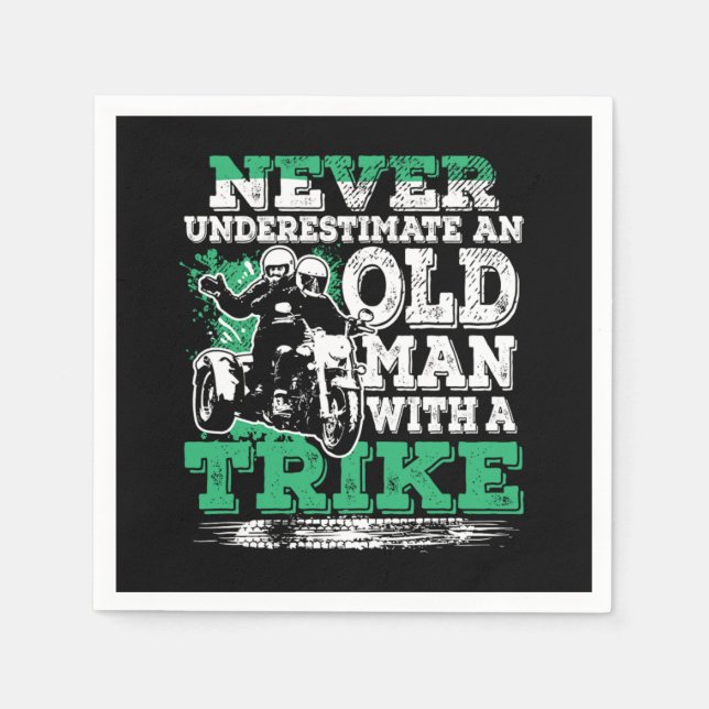 Servilleta De Papel Nunca Subestimes Al Viejo Con Un Triste (Anverso)