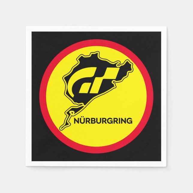 Servilleta De Papel Nurburgring Bandera alemana Gran Turismo GT (Anverso)