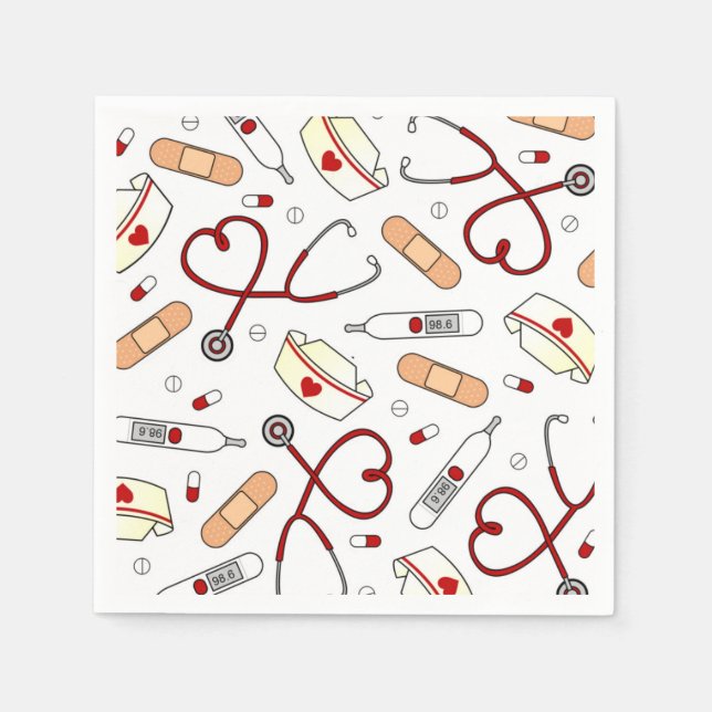 Servilleta De Papel Nurs Temática Napkins White (Anverso)