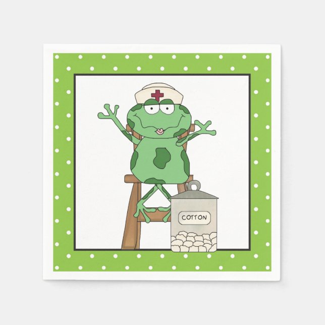 Servilleta De Papel Nurse Frog fiesta pañales de papel (Anverso)