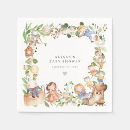 Servilleta De Papel Nursery Rhymes Baby Shower Party Paper Napkins