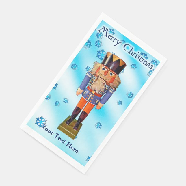 Servilleta De Papel Nutcracker alemán - Feliz Navidad (Esquina)