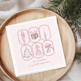 Servilleta De Papel Nutcracker Girl A Merry Little Baby Shower