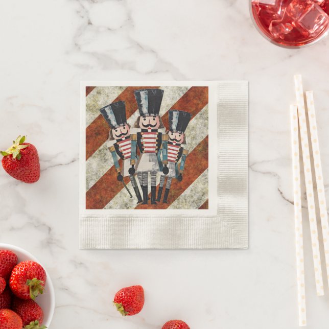 Servilleta De Papel Nutcracker Soldiers Stripes  (In situ)