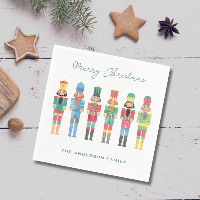 SERVILLETA DE PAPEL NUTCRACKERS NAVIDADES DE COLOR ACUÁTICO (Subido por el creador)