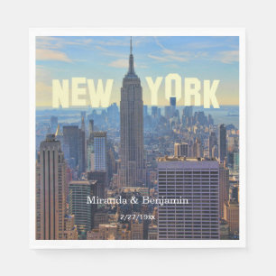 Servilleta De Papel NYC Skyline Empire State Building World Trade 2C L