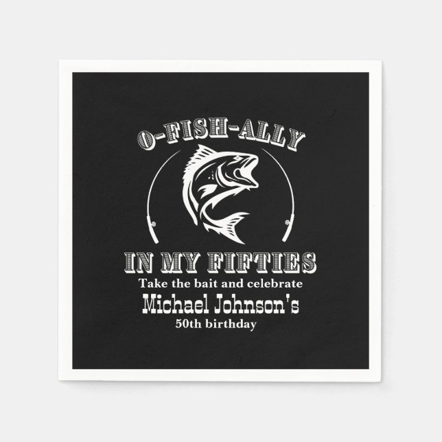 Servilleta De Papel O-fish-ally In my Fifty 50th Birthday Party (Anverso)