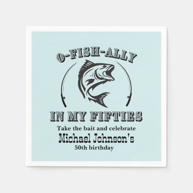 Servilleta De Papel O-fish-ally In my Fifty 50th Birthday Party (Anverso)