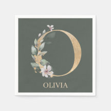 O servilletas personalizadas con floral monograma
