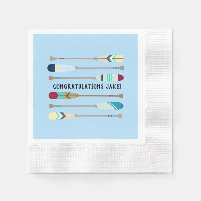 Servilleta De Papel Oars de estilo vintage (Anverso)