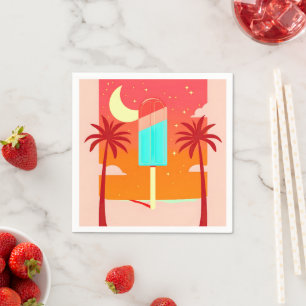 Servilleta De Papel Oasis de hielo Starry Summer Palm