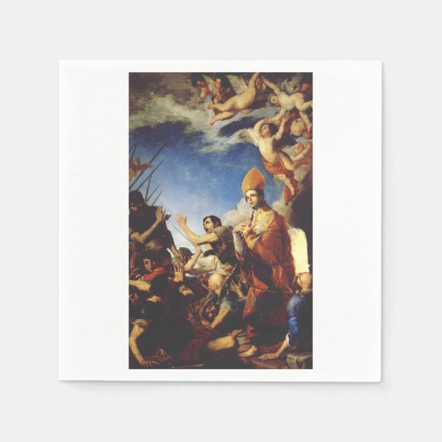 Servilleta De Papel Obispo de San Januario de Benevento (Anverso)