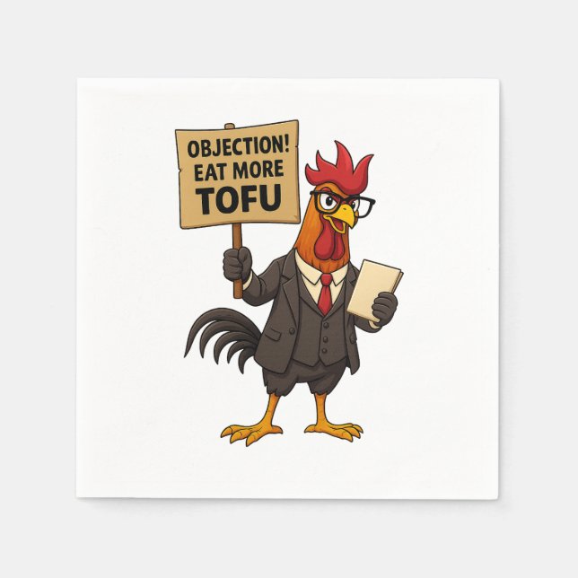 Servilleta De Papel ¡Objeción! Comer Más Tofu – Protesta del Abogado G (Anverso)