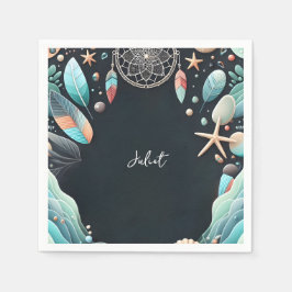 Servilleta De Papel Obra de arena acuática ducha de novia con vidrio m