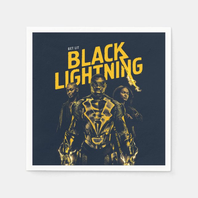 Servilleta De Papel Obtén luz - Black Lightning (Anverso)