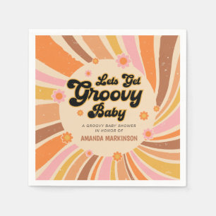 Servilleta De Papel Obtengamos Groovy Retro Baby Shower