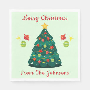Servilleta De Papel Obteniendo Navidades decorativos de árboles lisos