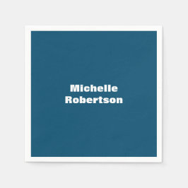 Servilleta De Papel Ocean Blue Plain Nombre propio de adición Minimali