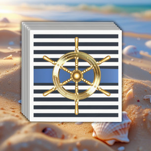 Servilleta De Papel Ocean Blue Under the Sea Kawaii Whale Baby Shower