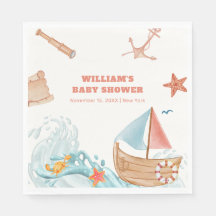 Ocean Boy Adventure Sailboat Baby Shower