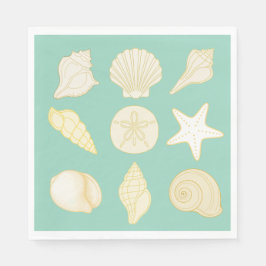 Servilleta De Papel oceanic seashell nautical napkins
