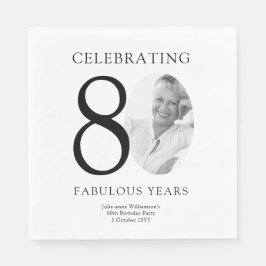 Servilleta De Papel Ochenta años fabulosos 80 cumpleaños