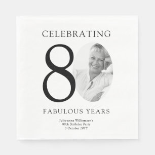Servilleta De Papel Ochenta años fabulosos 80 cumpleaños