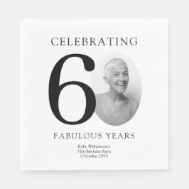 Servilleta De Papel Ochenta años fabulosos 80 cumpleaños