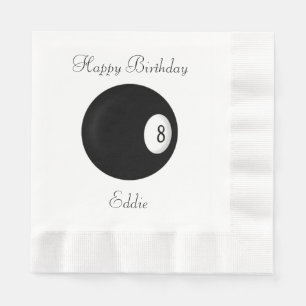 Servilleta De Papel Ocho Personalizados de temas de Ball Billiard