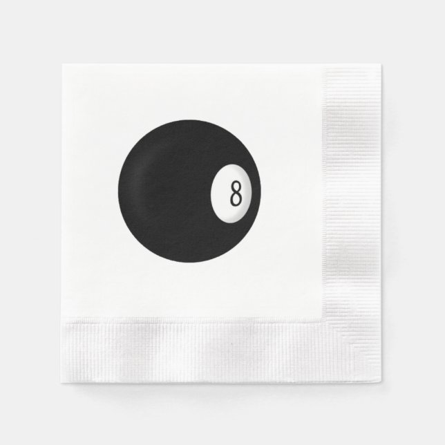 Servilleta De Papel Ocho temas de Ball Billiard (Anverso)