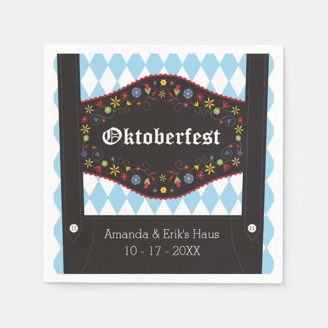 Servilleta De Papel Octoberfest, servilletas del Oktoberfest - Persona (Anverso)