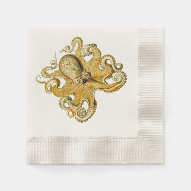 Servilleta De Papel Octopus napkins Vía de Faro (Anverso)