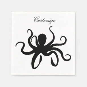 Servilleta De Papel Octopus Silhouette Thunder_Cove