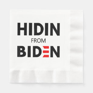 Servilleta De Papel OCULTA DE la campaña de Joe, un meme político grac