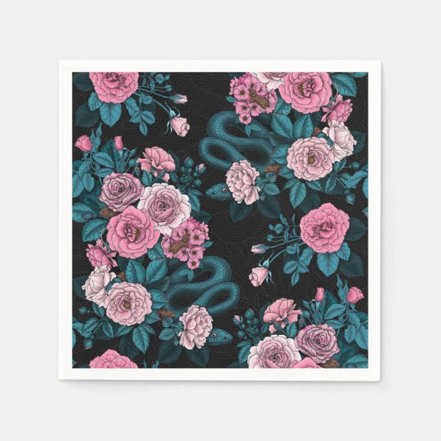 Servilleta De Papel Ocultos en los rosas 2 (Anverso)