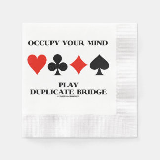 Servilleta De Papel Ocupar Tu Mente Juega Cartas de Bridge Réplicas Tr