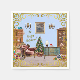 Servilleta De Papel Ode al azul del ballet de nueces