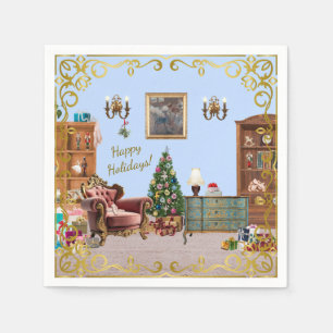 Servilleta De Papel Ode al azul del ballet de nueces