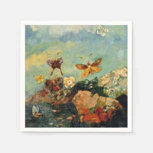 Servilleta De Papel Odilon Redon - Mariposas, pintura famosa,