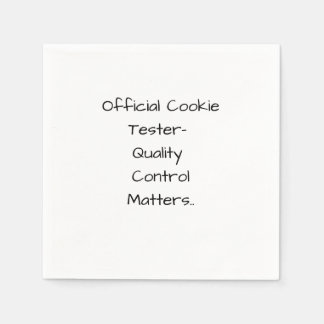 Servilleta De Papel Official Cookie Tester- Quality Control Matters
