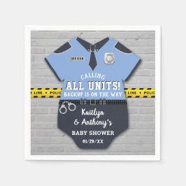 Servilleta De Papel Oficial de policía Baby Shower