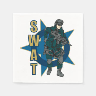 Servilleta De Papel Oficial de policía del SWAT