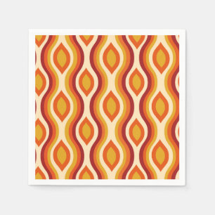 Servilleta De Papel Ogeo de vidrio retro en naranja, amarillo y rojo