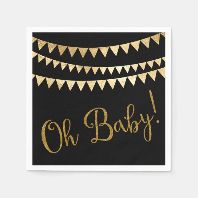 Servilleta De Papel Oh Baby Baby Shower (Anverso)