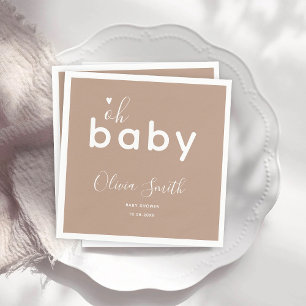 Servilleta De Papel Oh Baby Beige