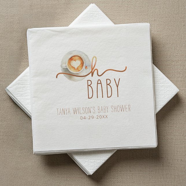 Servilleta De Papel Oh Baby Coffee Baby Shower (Oh baby - Napkins)