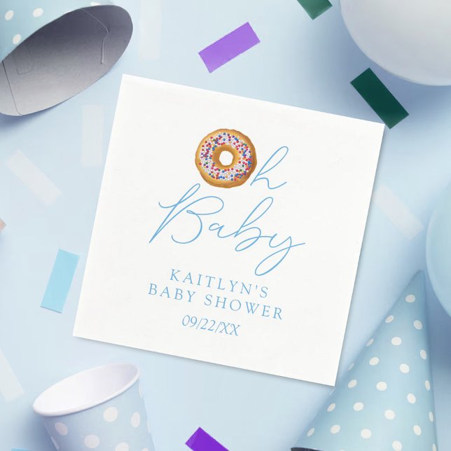 Servilleta De Papel Oh Baby Donut Sprinkle Boys Baby Shower (Subido por el creador)