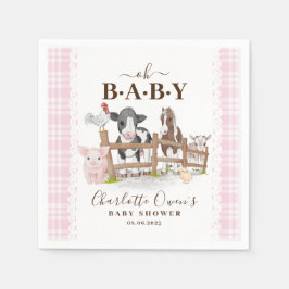 Servilleta De Papel Oh Baby Farm Animals Barnyard Baby Shower