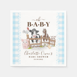 Servilleta De Papel Oh Baby Farm Animals Barnyard Baby Shower Napkins