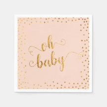 Oh Baby Faux Relieve metalizado dorado Confetti Ru